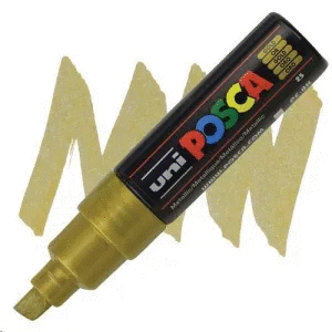 ROTULADOR POSCA PC-8 ORO 8,0MM PINTURA BASE AL AGUA