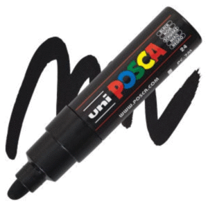 ROTULADOR POSCA PC-7M NEGRO 4,5MM PINTURA BASE AL AGUA