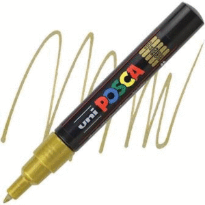 ROTULADOR AL AGUA POSCA PC-1M ORO 0,7MM