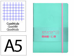 CUADERNO ANTARTIK NOTES A5 CUADRICULA TURQUESA