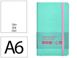 CUADERNO ANTARTIK NOTES A6 LISO TURQUESA