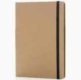 CUADERNO T/D A5 100H KRAFT C/GOMA LISA